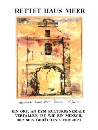 06 Plakat der "Aktionsgemeinschaft Rettet Haus Meer"