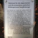 Info-Tafel am jüdischen Mahnmal Ecke Hauptstraße/Kemper Allee
